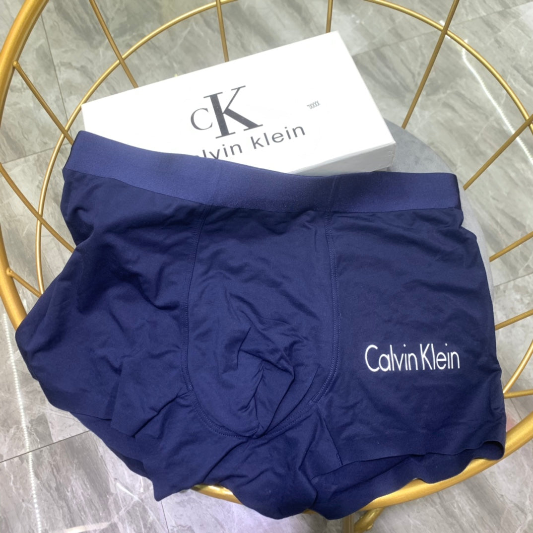 Calvin Klein Grey Marled Rounded Front Boxer Briefs, image 3