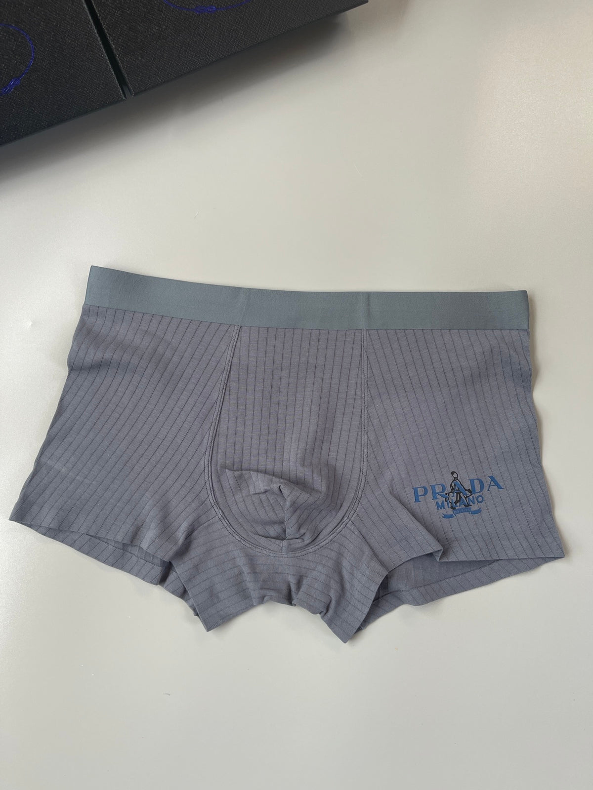 Prada Green White Grey Small Line Motif Boxer Briefs, image 7