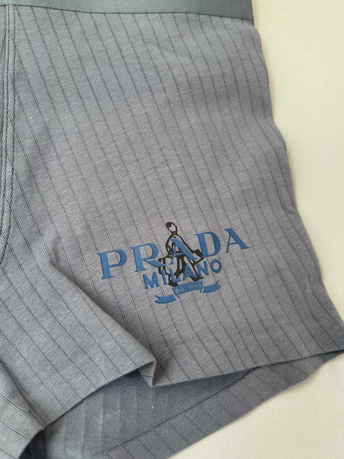 Prada Yellow Grey Green Line Motif Boxer Briefs, image 8