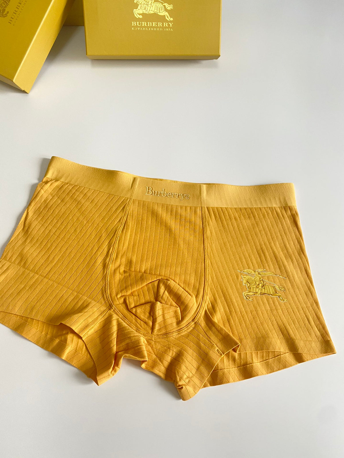 Burberry Blue Grey Yellow Small Horse Boxer Briefs, image 8