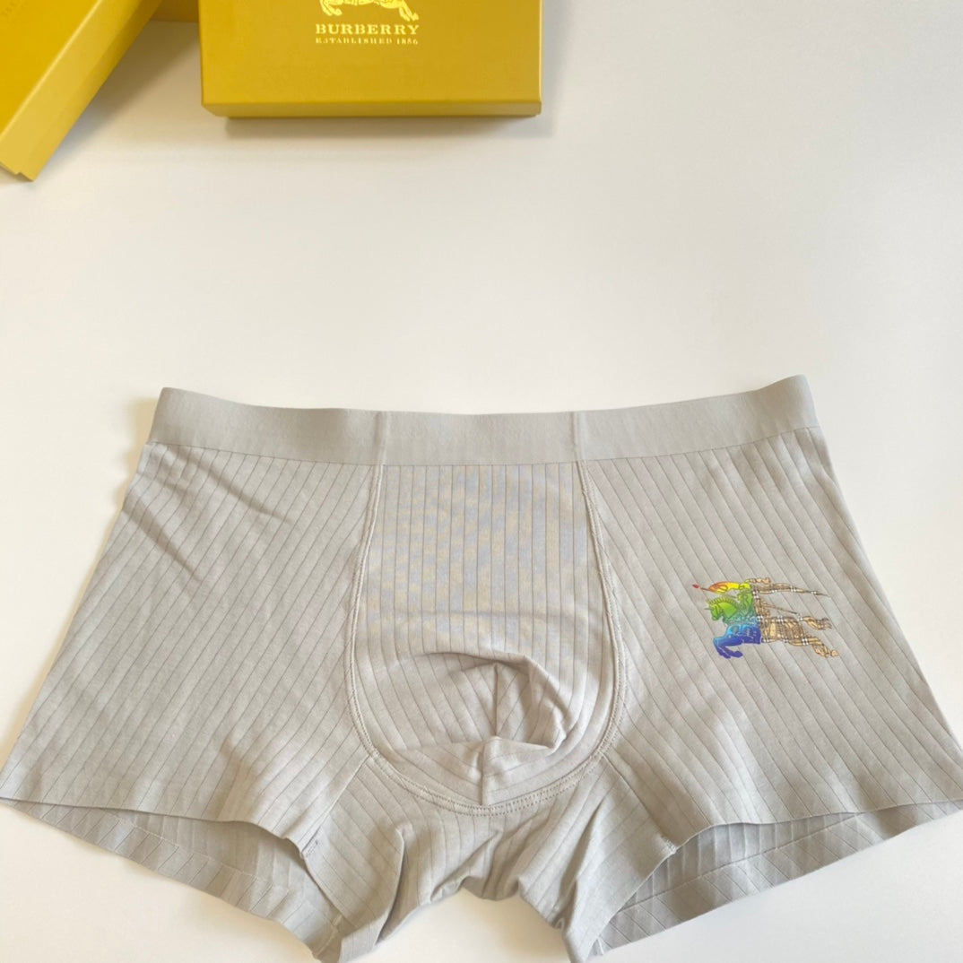 Burberry Grey Yellow Beige Small Cartoon Detail Boxer Briefs, image 8
