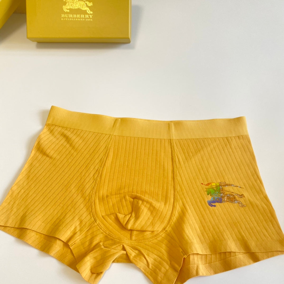Burberry Grey Yellow Beige Small Cartoon Detail Boxer Briefs, image 7