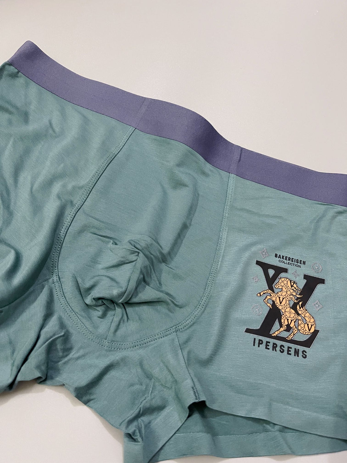 Louis Vuitton Grey Burgundy Teal Large Leg Monogram Boxer Briefs, image 8