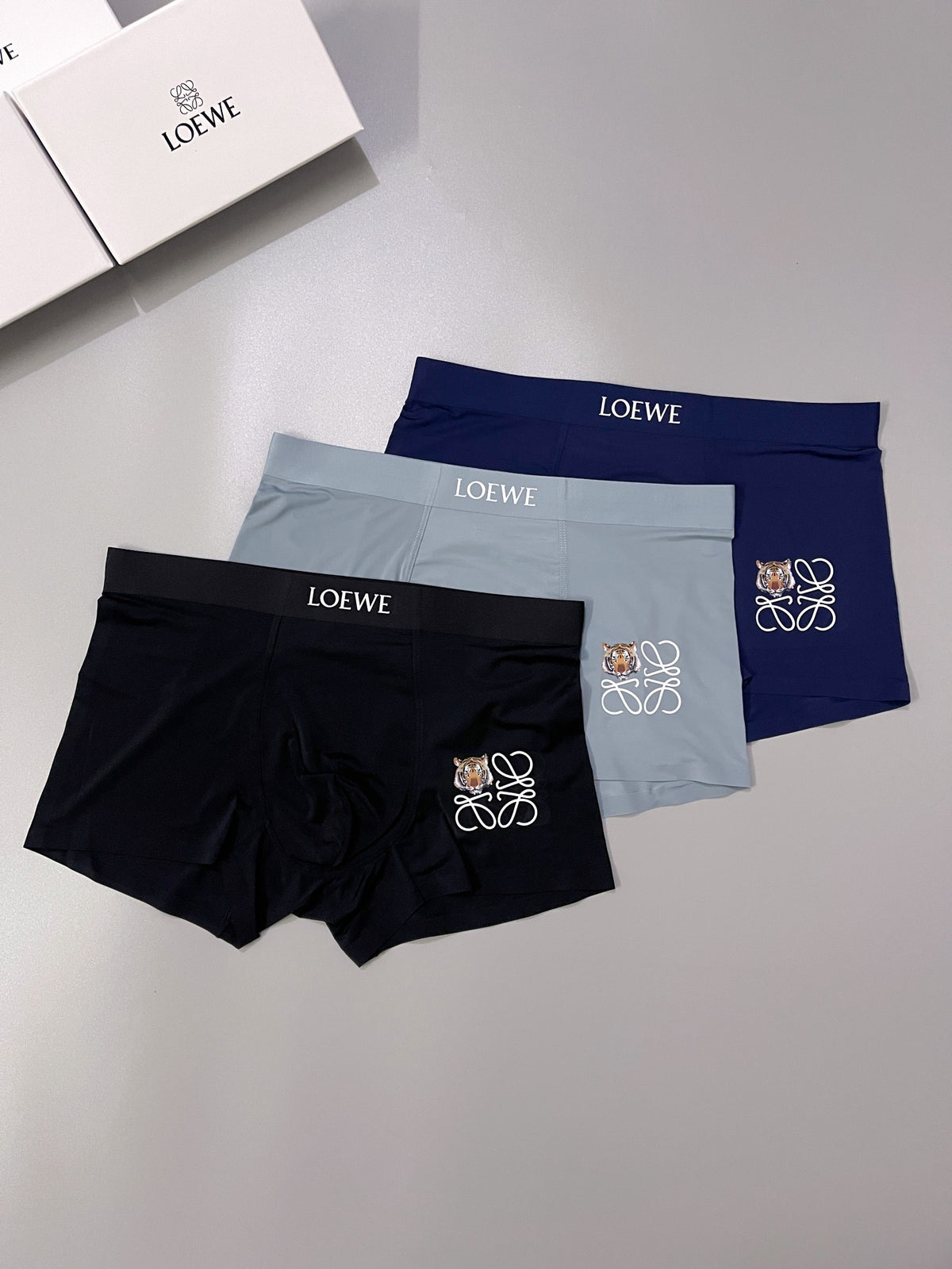 LOEWE Compact Anagram Dark Boxer Briefs, gallery image 1