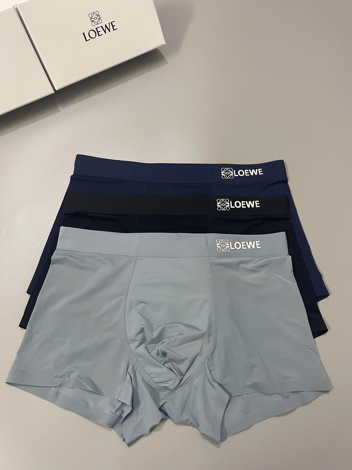 LOEWE Raised-Style Wordmark Boxer Briefs, gallery image 3
