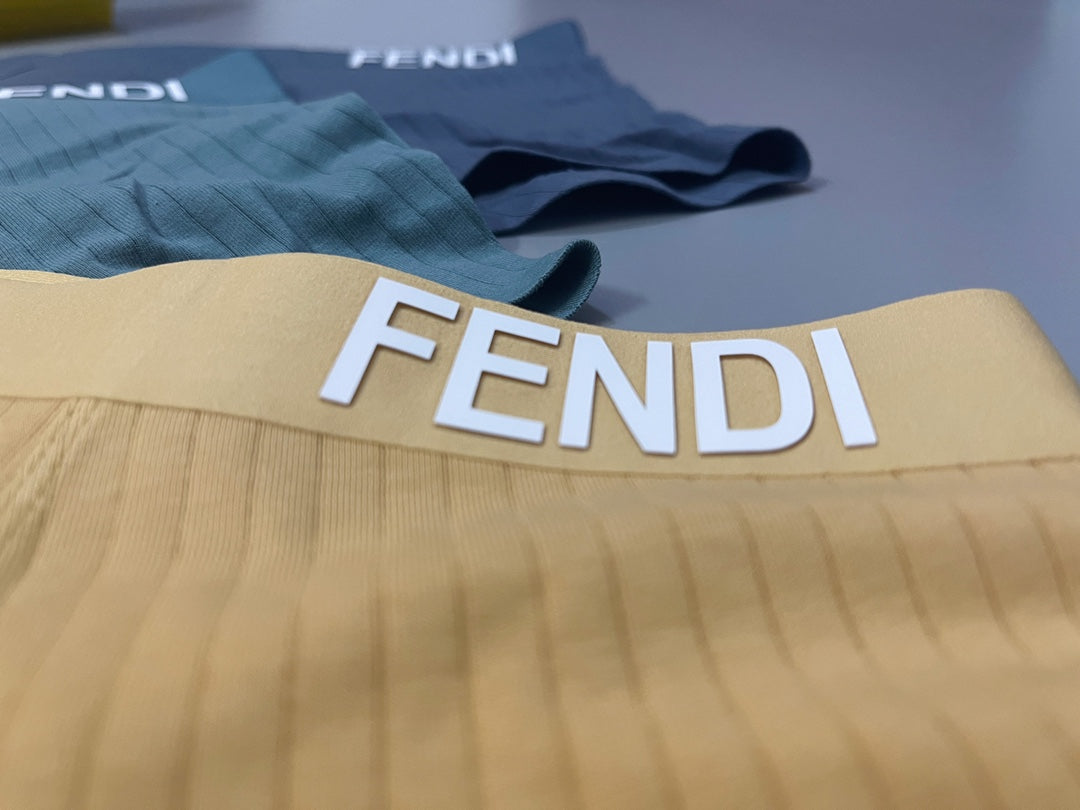 Fendi Yellow Teal Navy White Waist Text Boxer Briefs, image 7