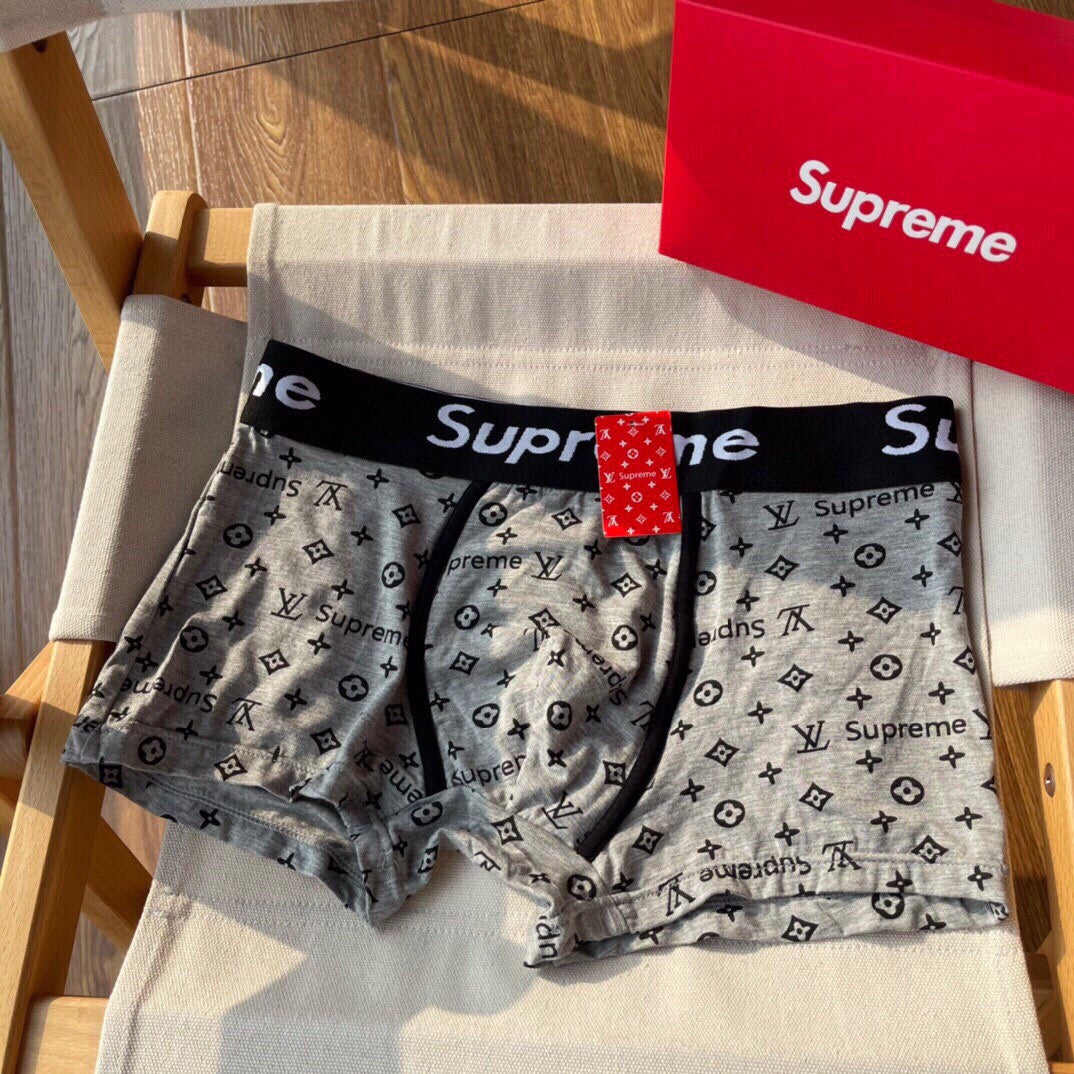 Supreme Red White Monogram Print Boxer Briefs, image 3