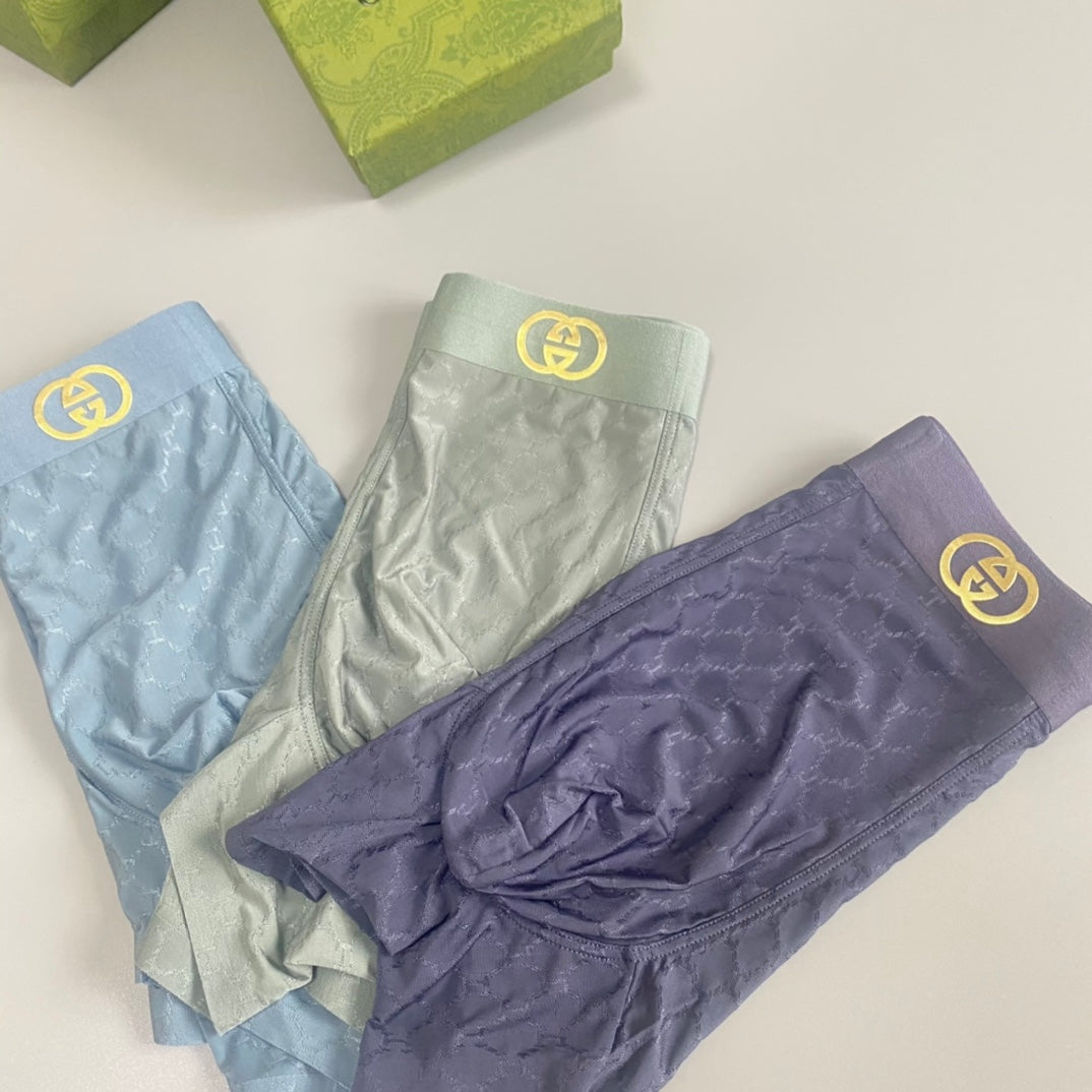 Gucci Pale Blue Grey Two Tone Waist Boxer Briefs, image 4
