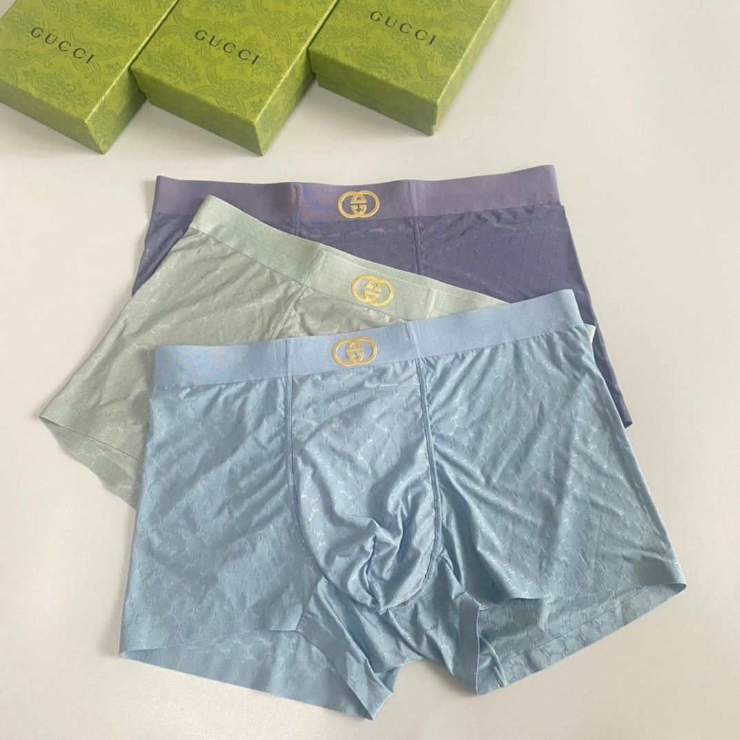 Gucci Pale Blue Grey Two Tone Waist Boxer Briefs, image 2