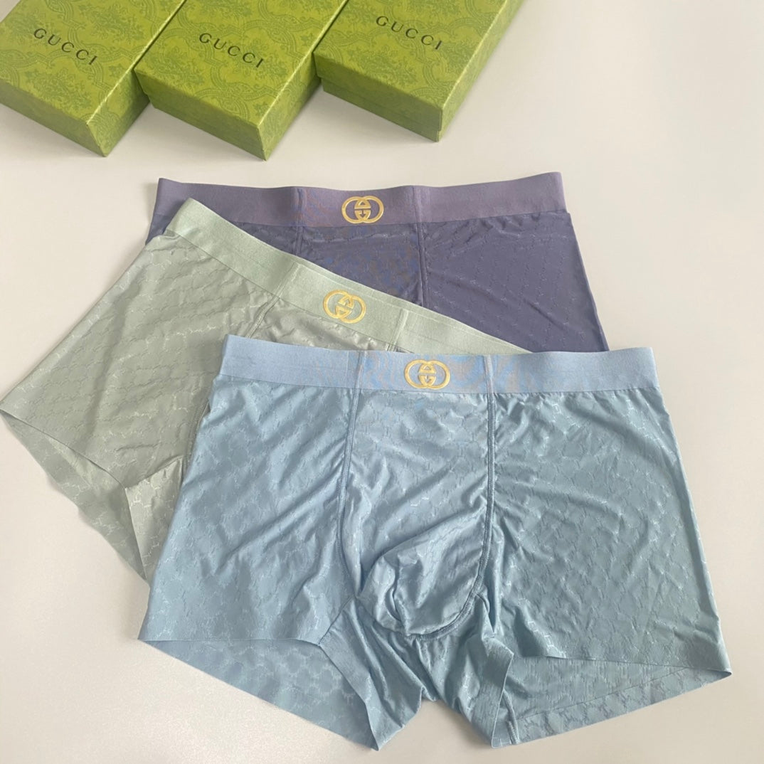 Gucci Pale Blue Grey Two Tone Waist Boxer Briefs, image 3