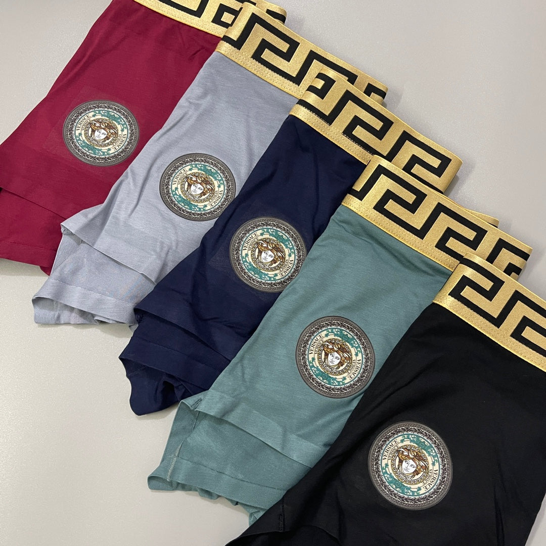 Versace Muted Shades Double Greek Bands Boxer Briefs, image 9