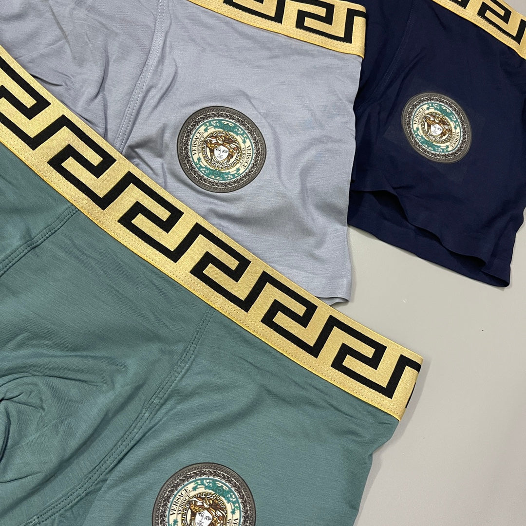 Versace Muted Shades Double Greek Bands Boxer Briefs, image 4