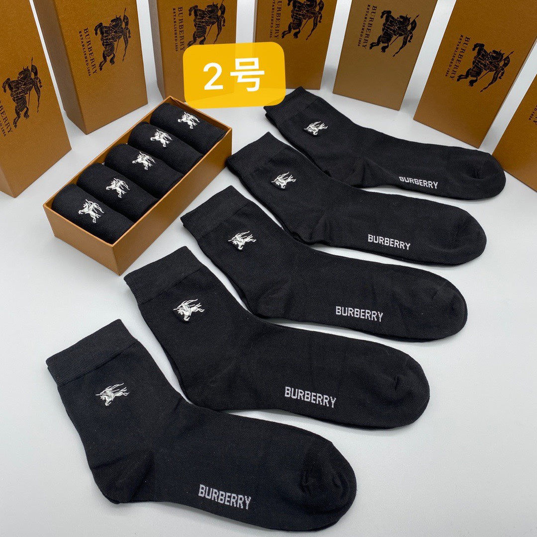 Burberry Folded Bright Multicolour Letter Motifs Crew Socks, image 3