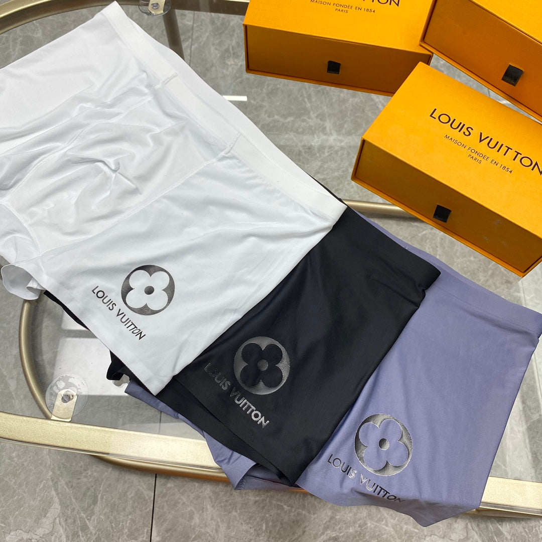 Gucci Grey Black Cream Large Double Letters Boxer Briefs, image 4