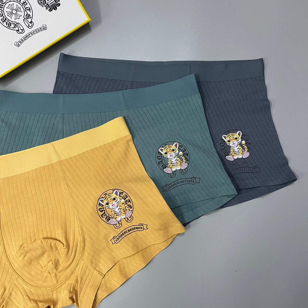 Chrome Hearts Yellow Green Grey Ornamental Crest Boxer Briefs, image 2