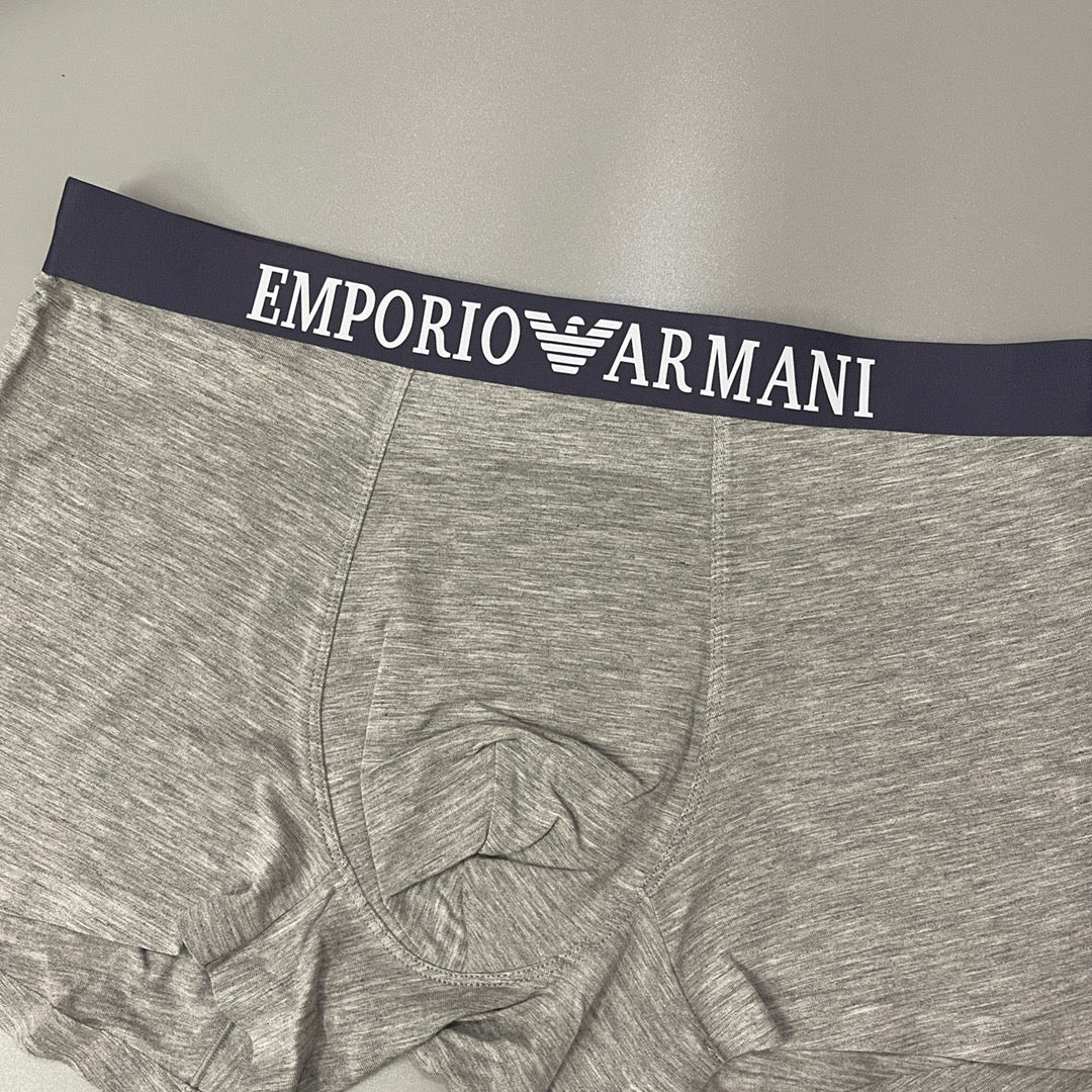 Armani Lettered Band Neutral Boxer Briefs, Box of 3, gallery image 8