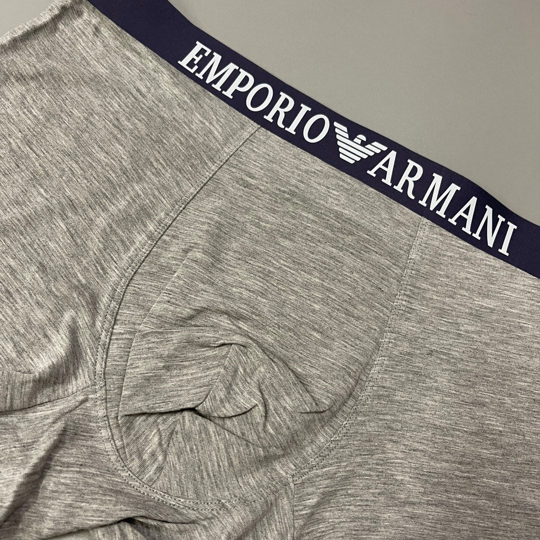 Armani Lettered Band Neutral Boxer Briefs, Box of 3, gallery image 9