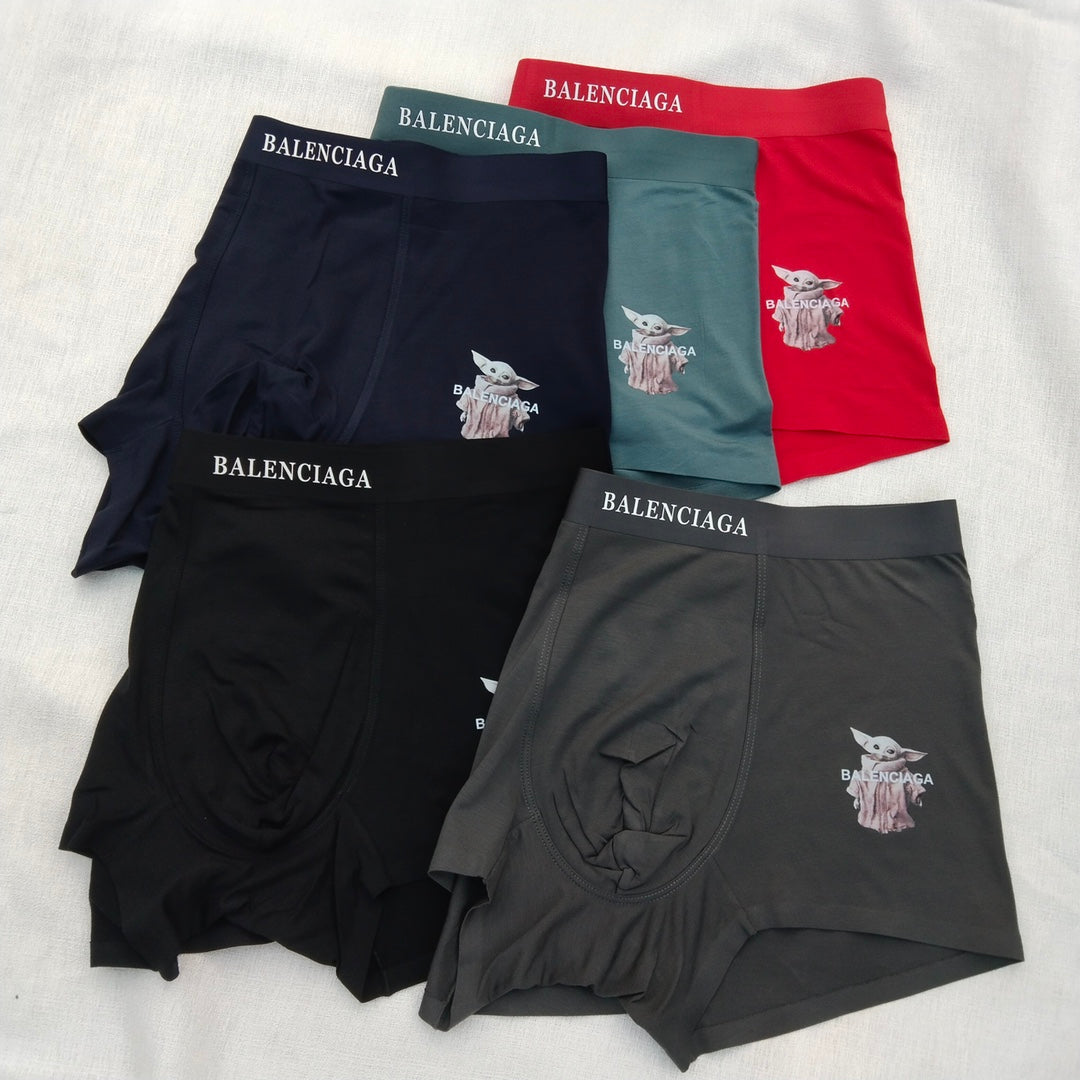 Balenciaga Black Grey Red Green Crest Patch Boxer Briefs, image 6