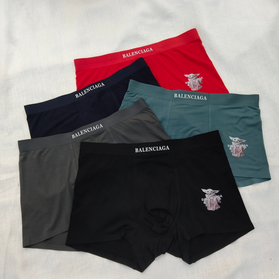 Balenciaga Black Grey Red Green Crest Patch Boxer Briefs, image 2