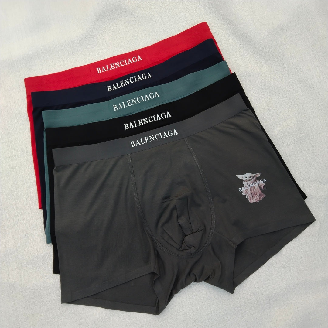 Balenciaga Black Grey Red Green Crest Patch Boxer Briefs, image 8