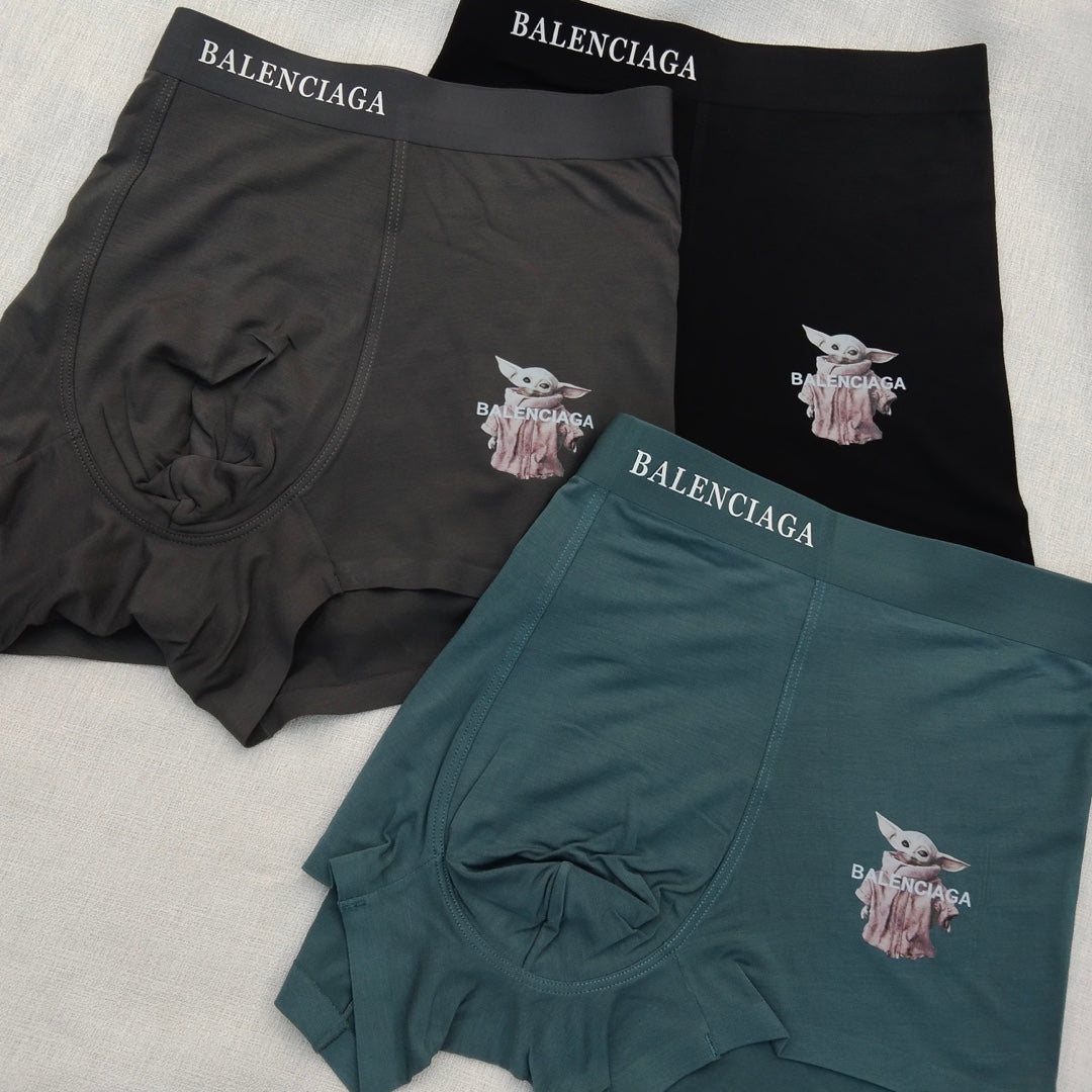 Balenciaga Black Grey Red Green Crest Patch Boxer Briefs, image 3