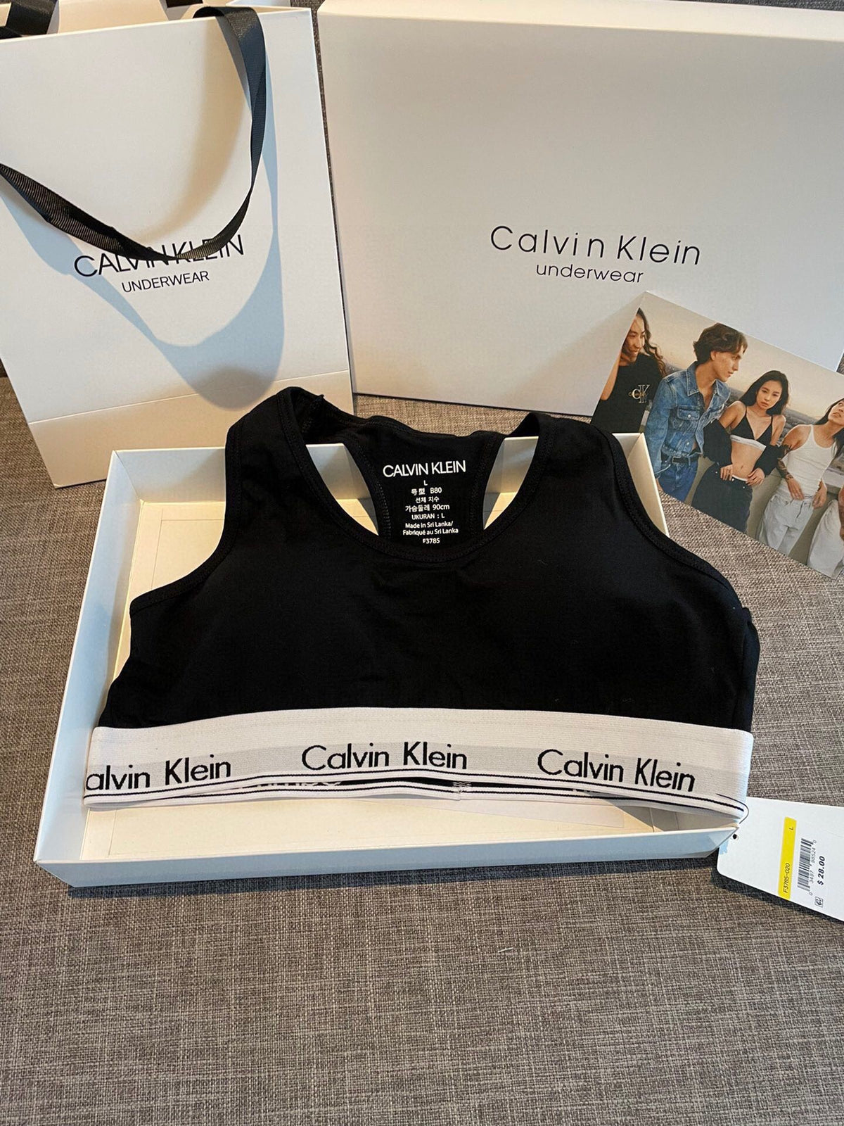 Calvin Klein Black Wide Band Brief Set Bralette and Brief Set, image 3