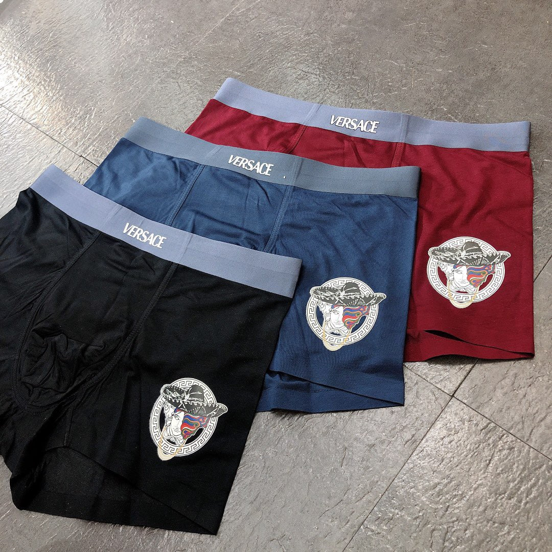 Versace Black Red Blue White Heart Shield Boxer Briefs, image 4