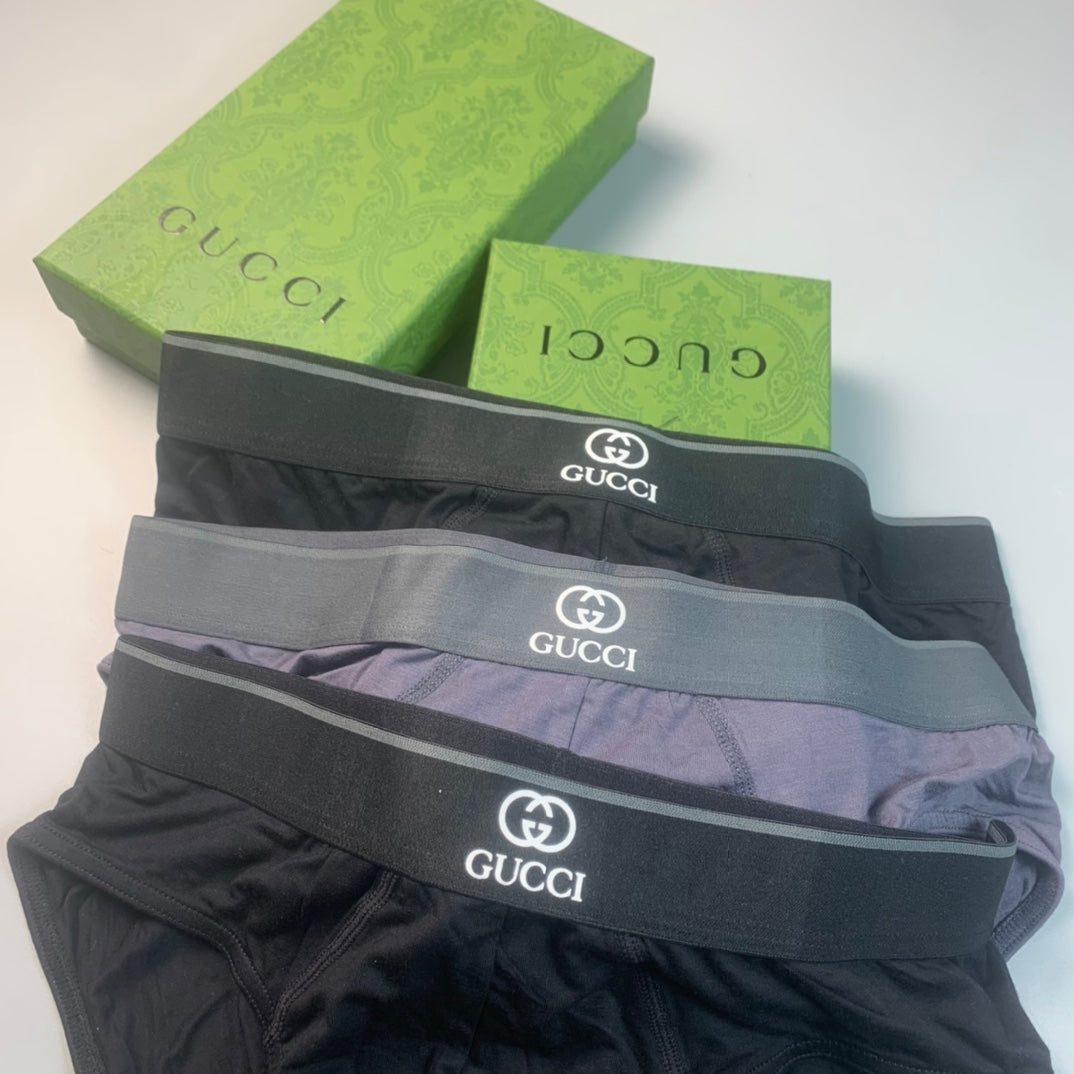 Gucci Grey Black Small Waist Emblem Men's Briefs, image 3