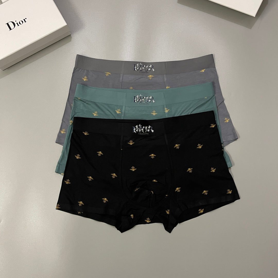 Dior Black Grey Green Small Repeated Motifs Boxer Briefs, image 3