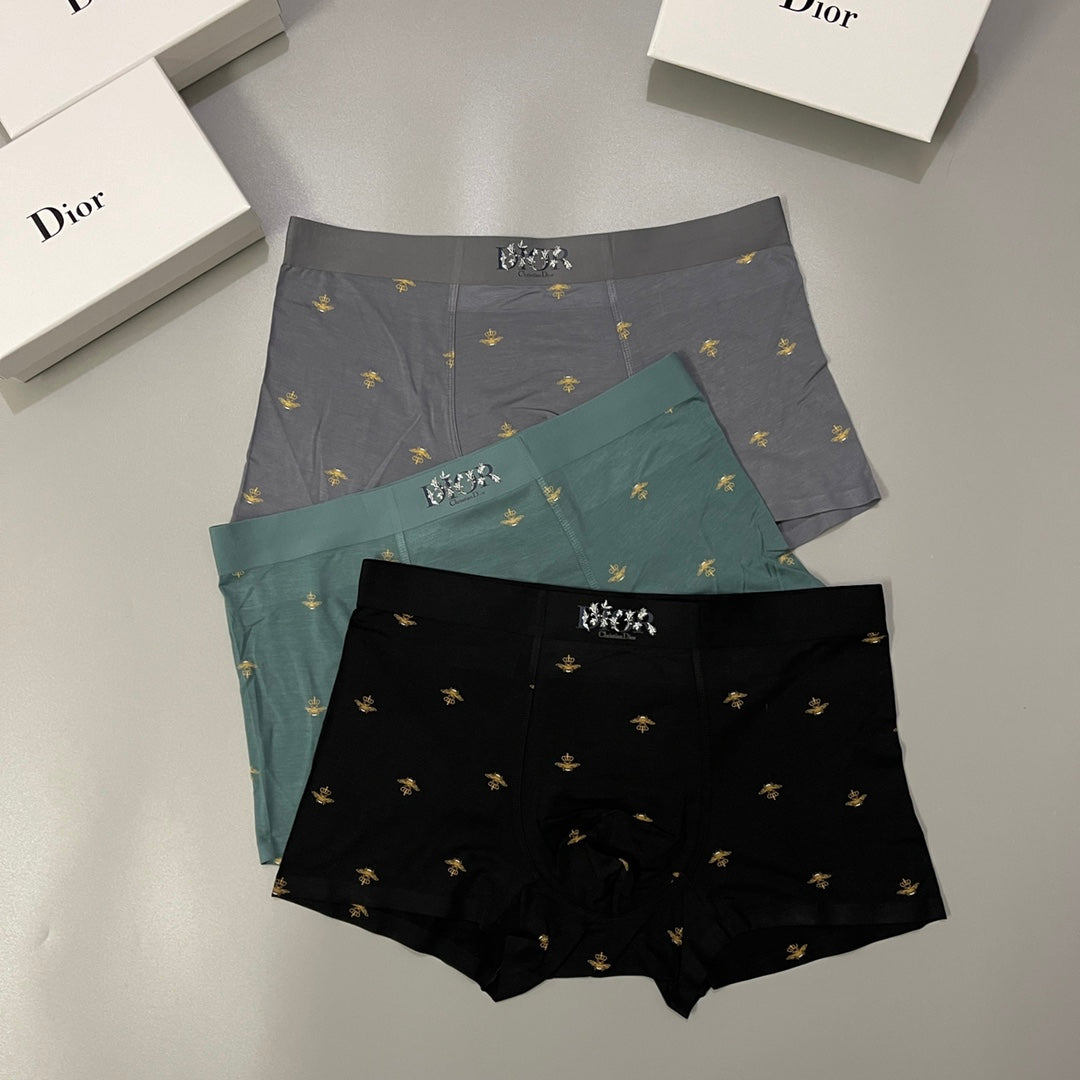Dior Black Grey Green Small Repeated Motifs Boxer Briefs, image 2