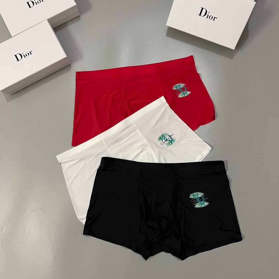 Dior Red Cream Black Small Bee Boxer Briefs, image 1