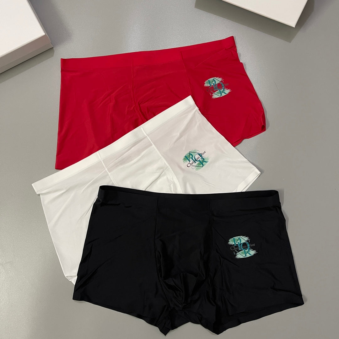 Dior Red Cream Black Small Bee Boxer Briefs, image 2