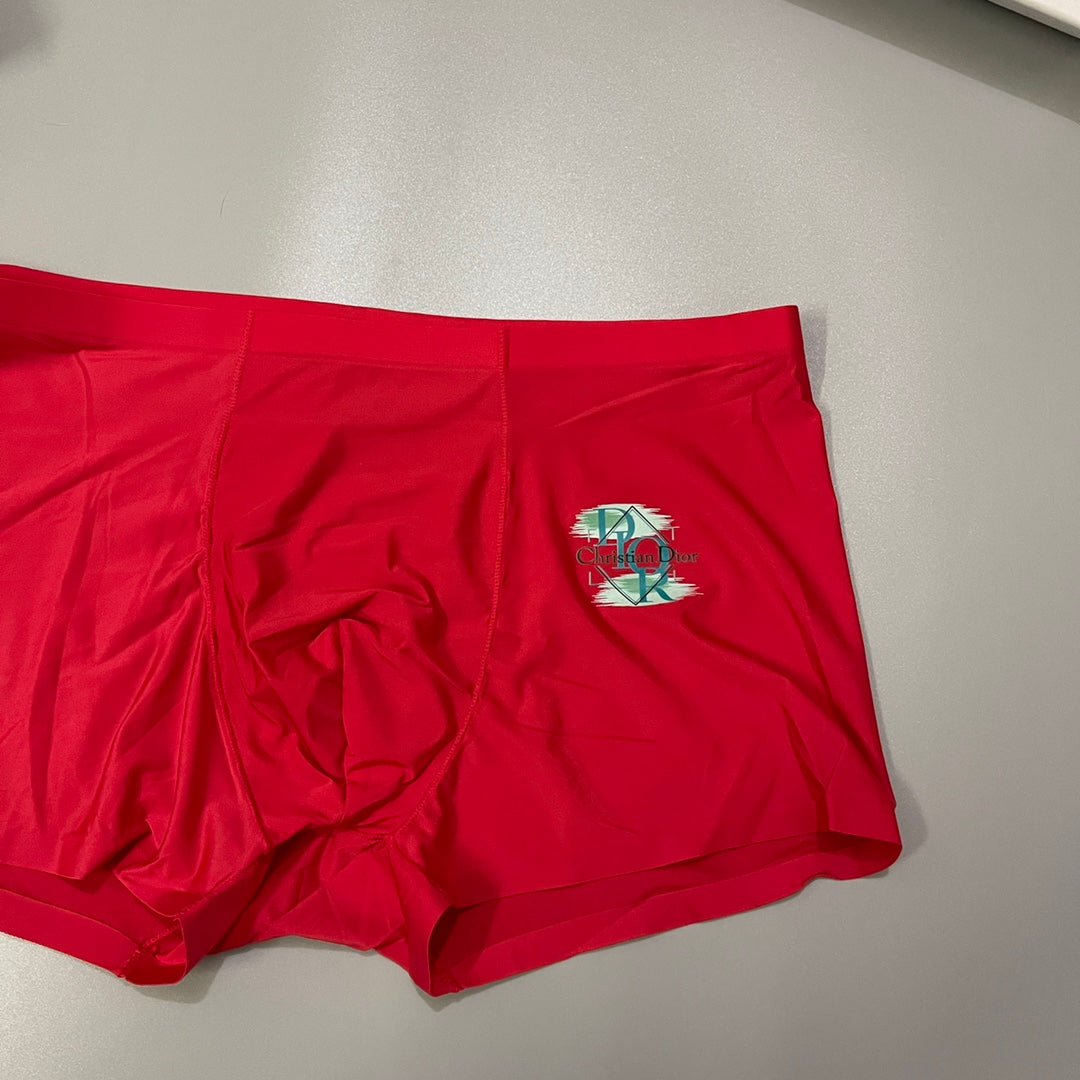 Dior Blue Burgundy Navy Small Green Patch Boxer Briefs, image 7