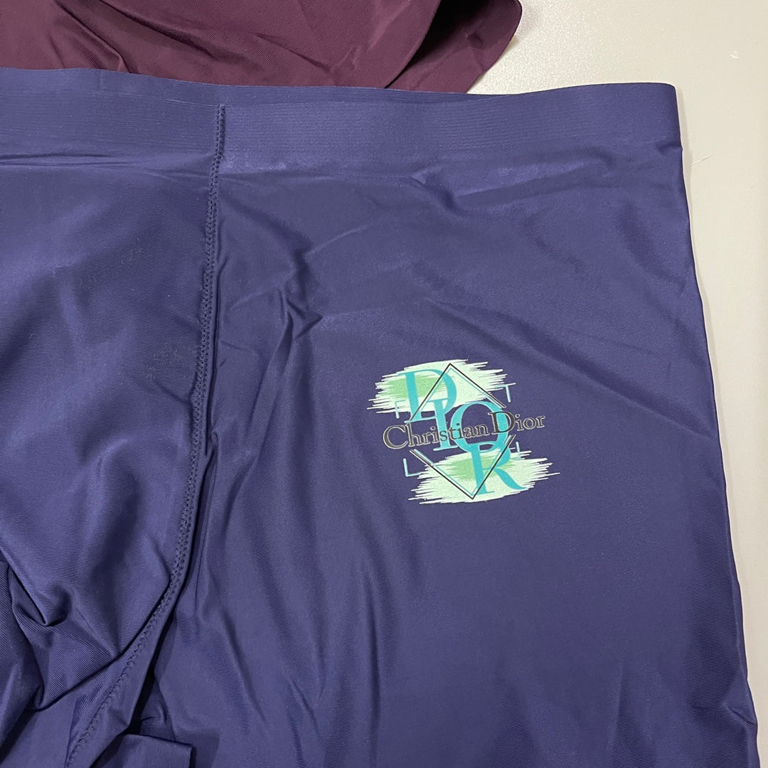 Dior Blue Burgundy Navy Small Green Patch Boxer Briefs, image 5