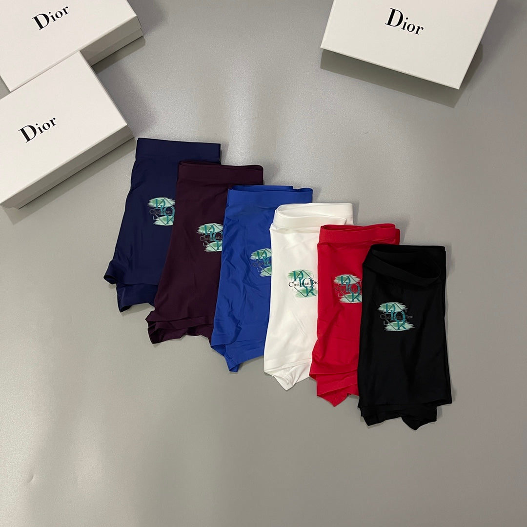 Dior Blue Burgundy Navy Small Green Patch Boxer Briefs, image 8
