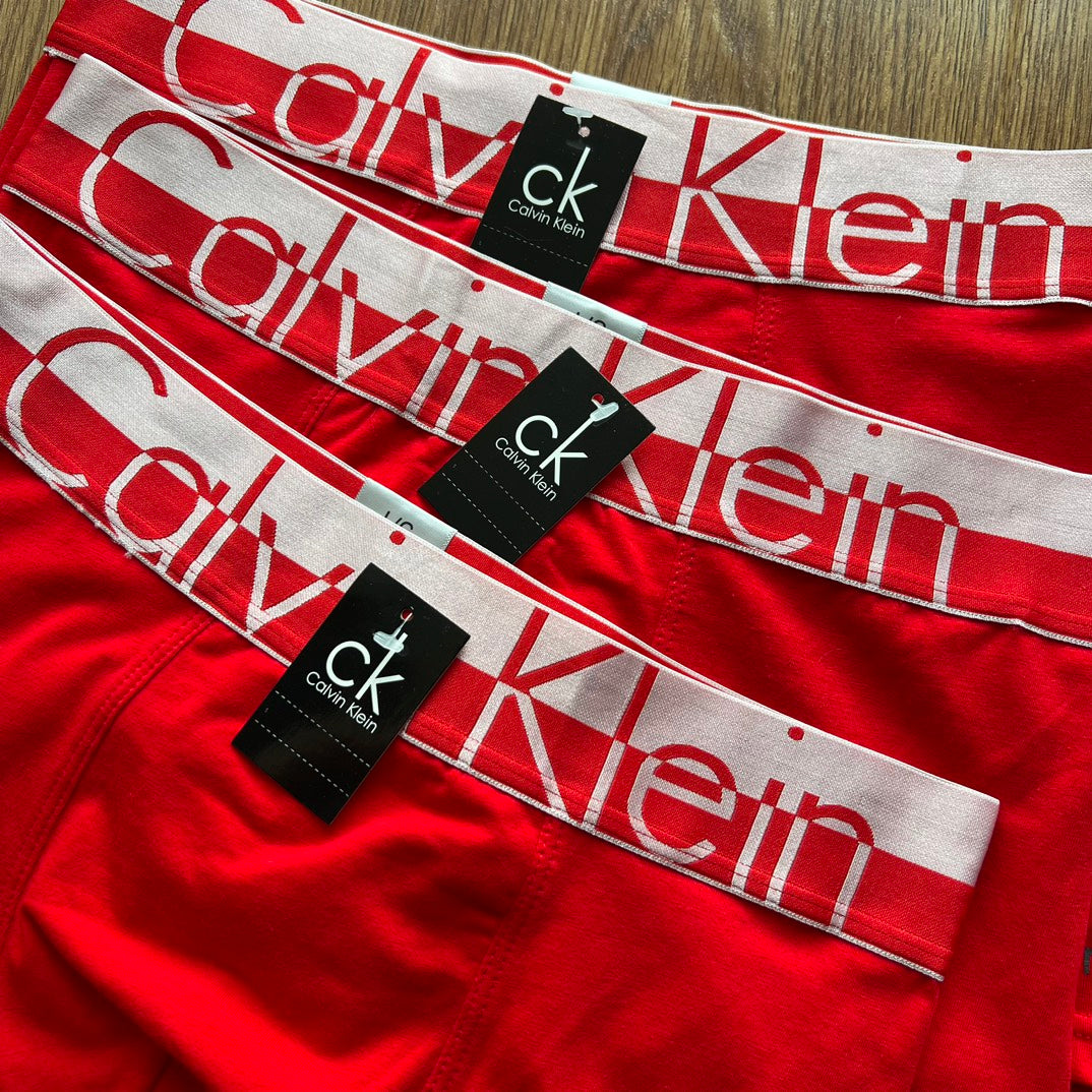 Calvin Klein Red Black Diagonal Box Display Boxer Briefs, image 5