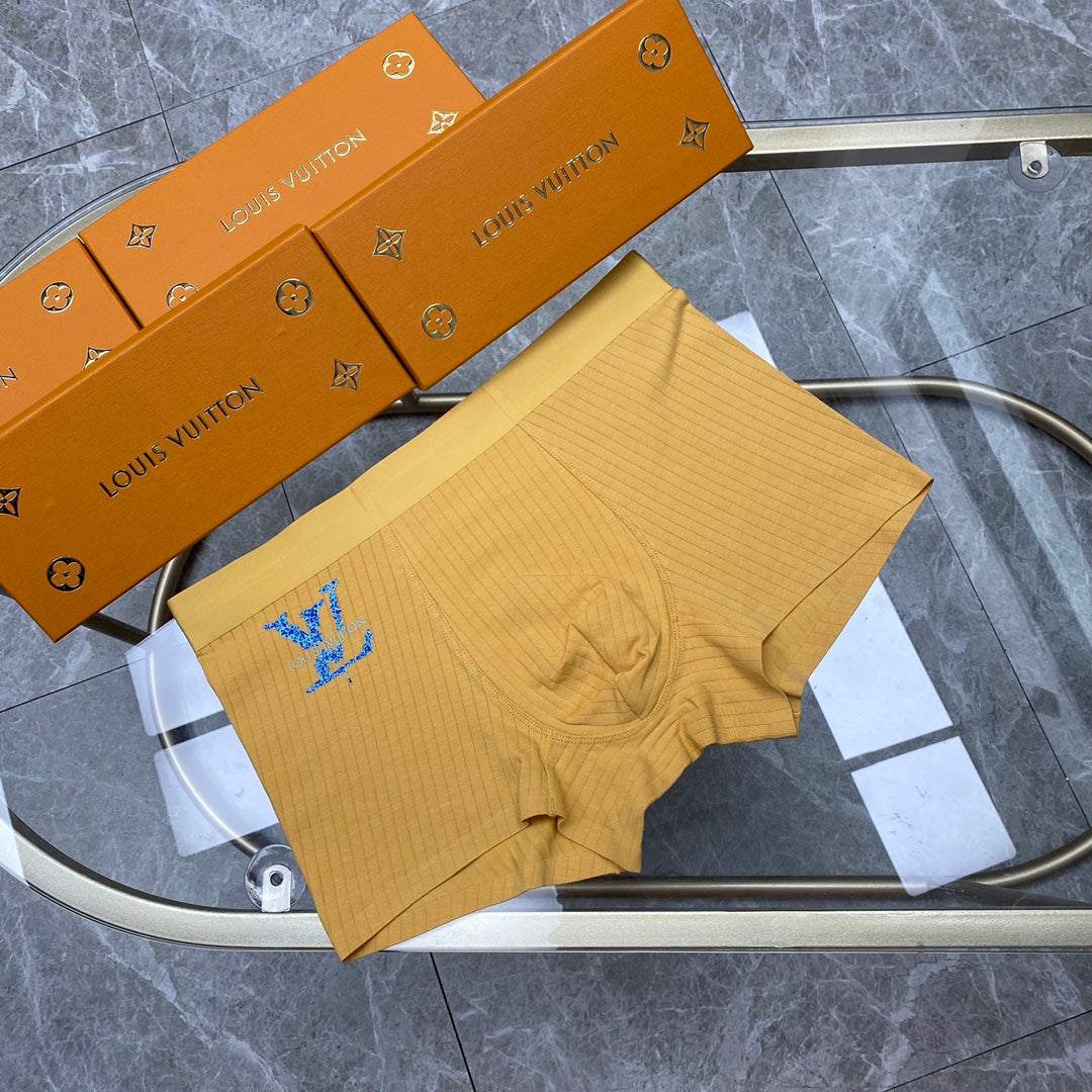 Louis Vuitton Green Grey Yellow Small Front Motif Boxer Briefs, image 4