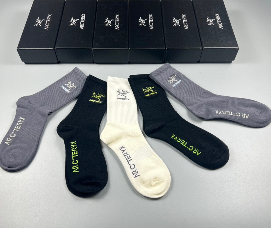Arc'teryx Neutral Small Coloured Bird Crew Socks, image 3