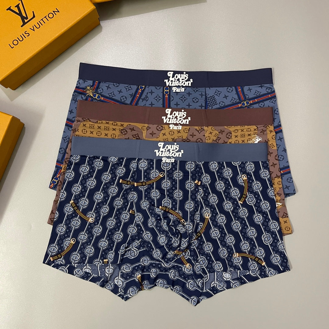 Louis Vuitton Dark Navy Allover Fine Monogram Boxer Briefs, image 2