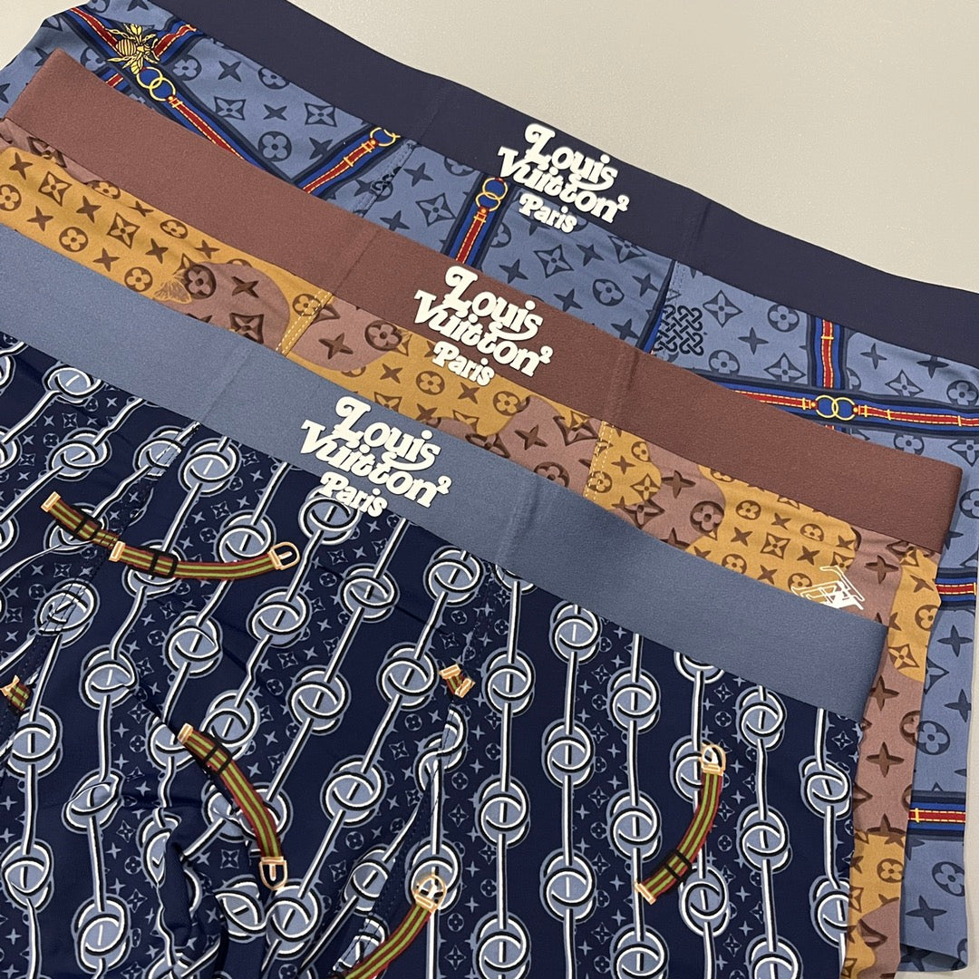 Louis Vuitton Dark Navy Allover Fine Monogram Boxer Briefs, image 3