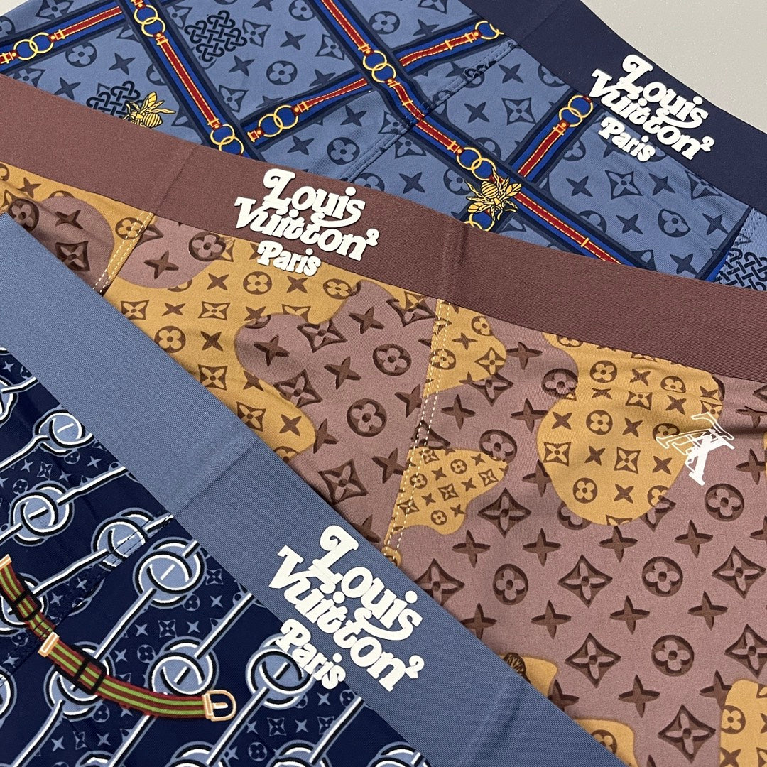 Louis Vuitton Dark Navy Allover Fine Monogram Boxer Briefs, image 6