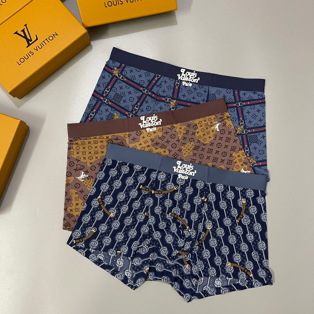 Louis Vuitton Dark Navy Allover Fine Monogram Boxer Briefs, image 4