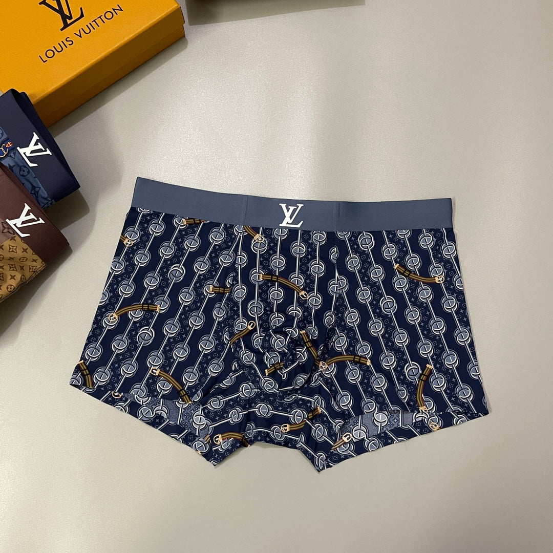 Louis Vuitton Blue Brown Mixed Dense Monogram Boxer Briefs, image 7