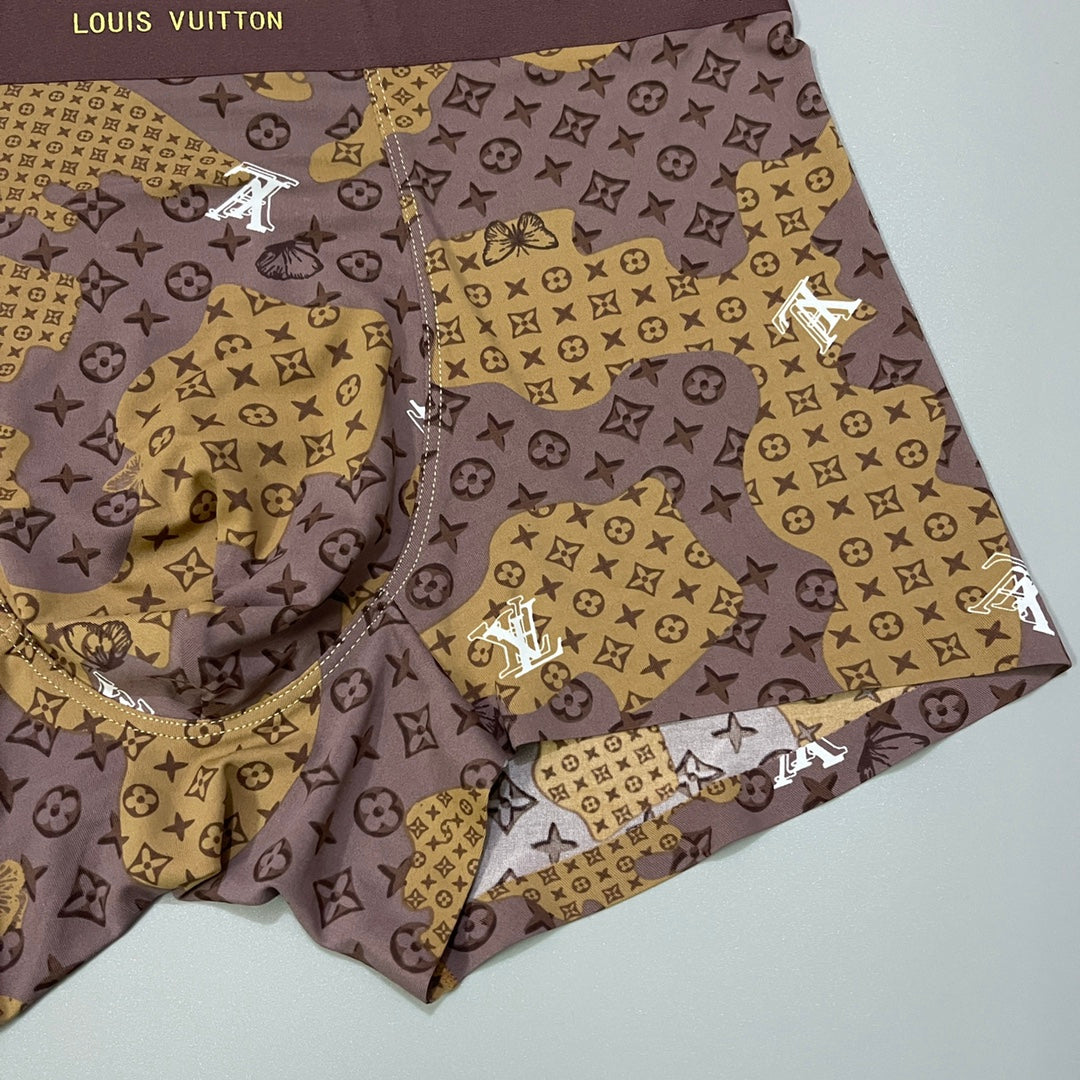 Louis Vuitton Brown Navy Dense Monogram Boxer Briefs, image 8