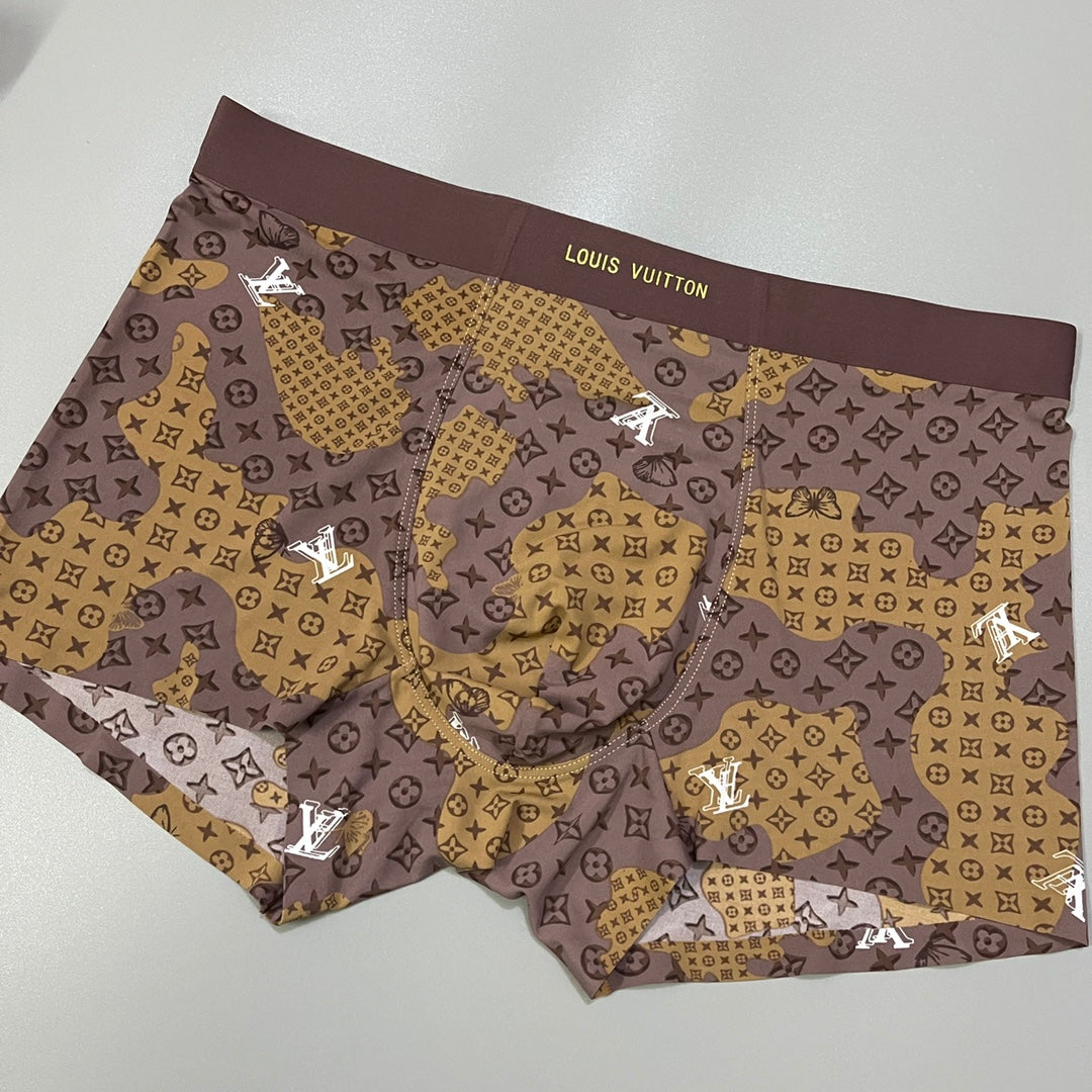Louis Vuitton Brown Navy Dense Monogram Boxer Briefs, image 7
