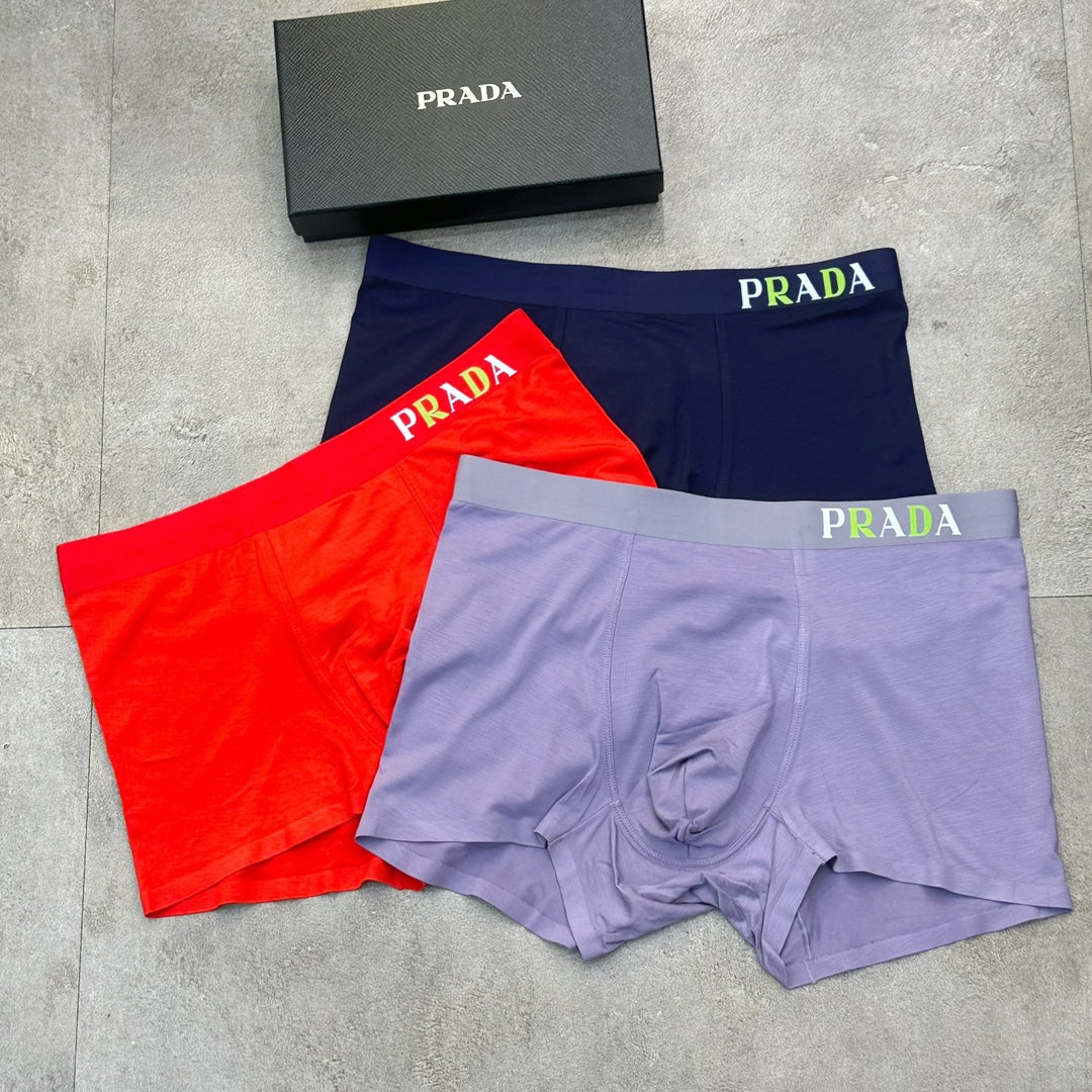 Prada Purple Navy Bright Red Waist Boxer Briefs, image 6