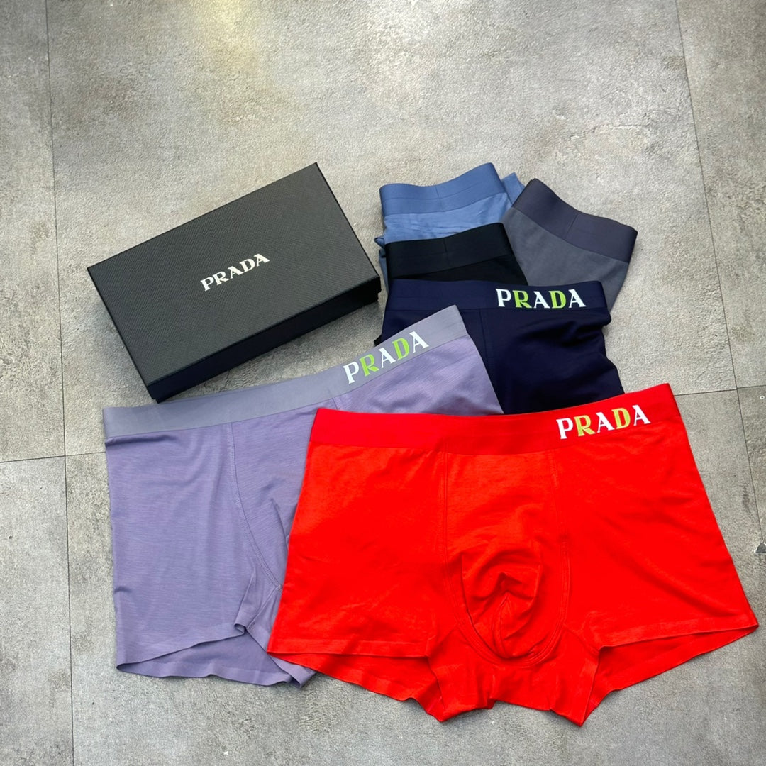 Prada Purple Navy Bright Red Waist Boxer Briefs, image 4