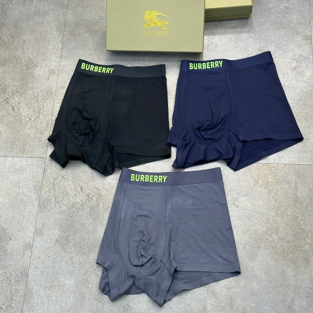 Burberry Dark Grey Neon Green Wordmark Waist Boxer Briefs, image 6