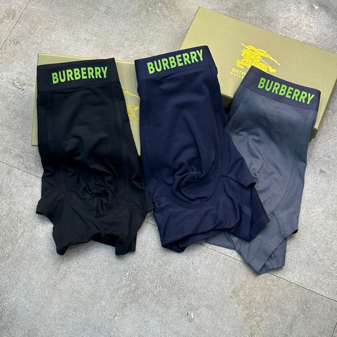 Burberry Dark Grey Neon Green Wordmark Waist Boxer Briefs, image 8