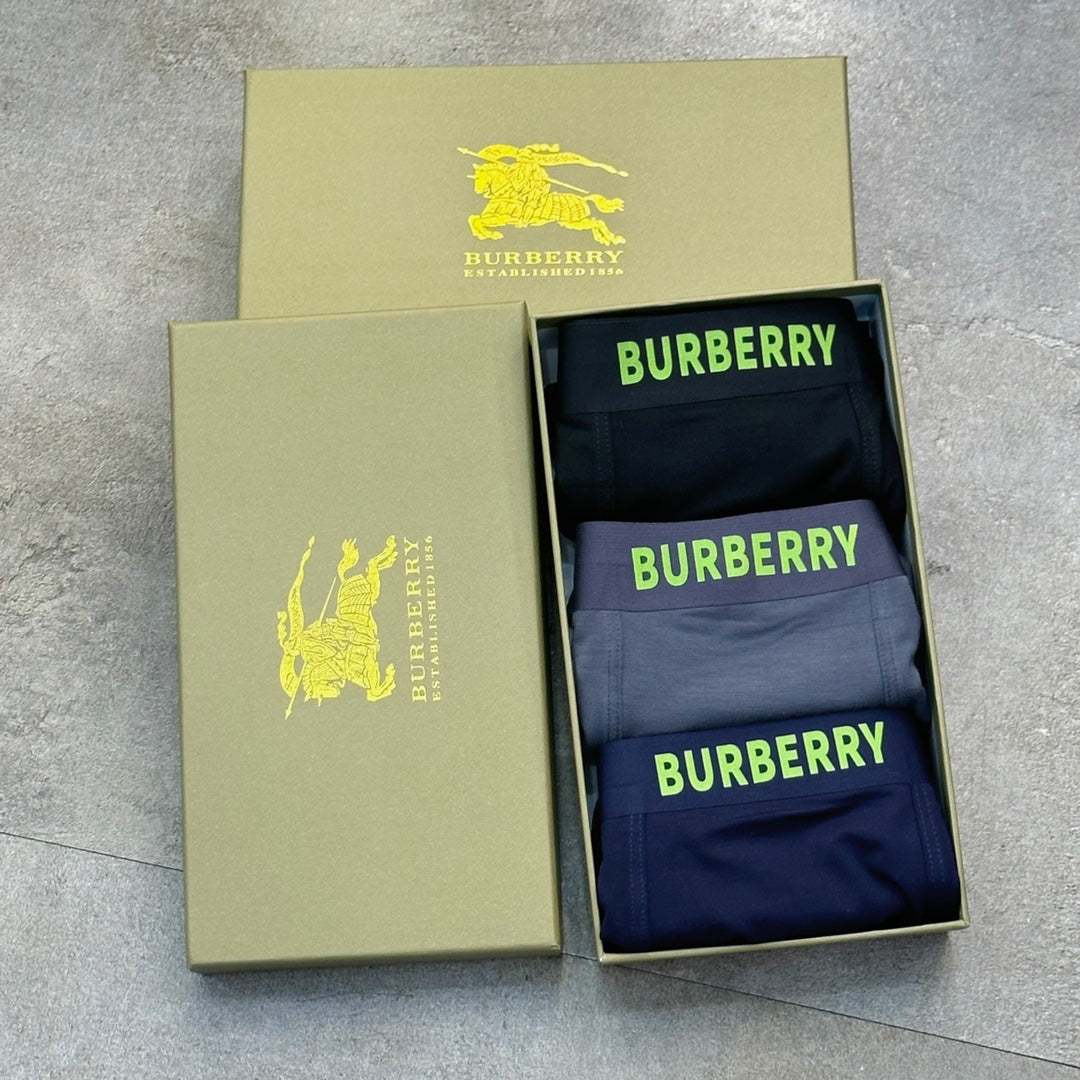 Burberry Dark Grey Neon Green Wordmark Waist Boxer Briefs, image 9